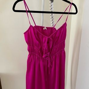 Free People mini hot pink slip dress. Size medium. Worn once.
